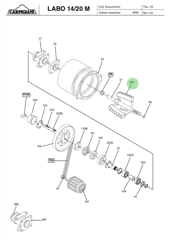 ALETTA L=128 - CARPIGIANI  LABO 14/20 M