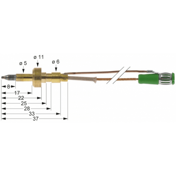 Termocoppia Universal 600 mm - OEG Webshop