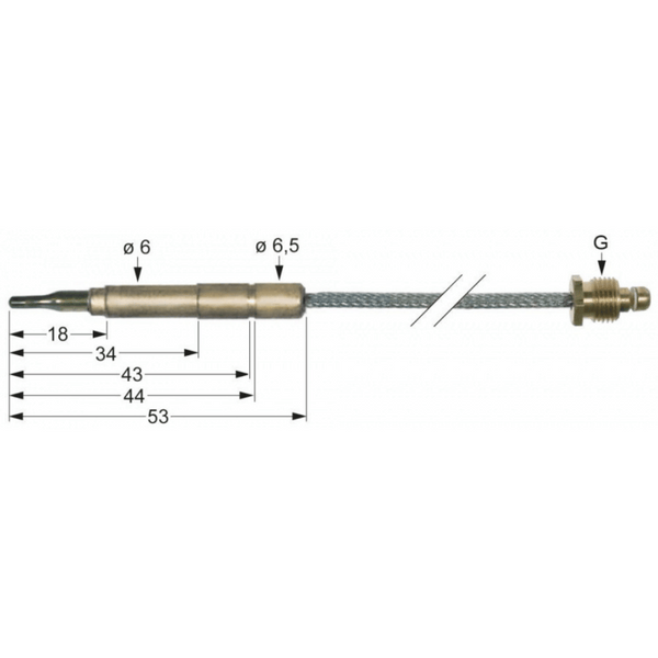 TERMOCOPPIA FLESSIBILE M9x1 1200mm