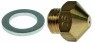 ugello del gas filetto m9x1 ch 12 foro diametro  0,8mm conico