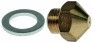 ugello del gas filetto m9x1 ch 12 foro diametro  0,65mm conico