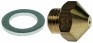 ugello del gas filetto m9x1 ch 12 foro diametro  1mm conico