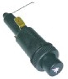 accenditore piezo-elettrico corpo plastica premente incasso diametro  22mm attacco f6,3x0,8