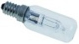 lampada alogena attacco e14 230v 40w diametro  25mm l 70mm temp. massima 500°c con. 1