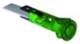 lampada spia diametro  10mm verde 400v attacco faston maschio 6,3mm con. 5 pz