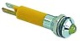 lampada spia led incasso diametro  8mm 24vdc giallo attacco f2,8x0,8 20ma filetto di fissaggio m8