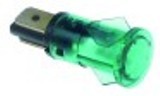 lampada spia diametro  12mm verde 400v attacco faston maschio 6,3mm temp. massima 120°c