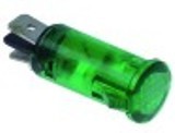 lampada spia diametro  13mm verde 230v attacco faston maschio 6,3mm umidificazione