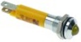 lampada spia led incasso diametro  8mm 12vdc giallo attacco f2,8x0,8