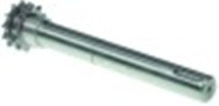 albero di comando doppio diametro  20mm per pignone per catene l 185mm nt40-50-70 denti 12