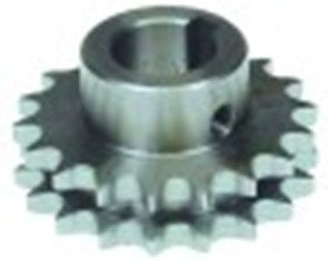 pignone per catene din/iso 06 b-2 divisione 3/8" denti 18 sede albero diametro  20mm h 30mm nt20-30