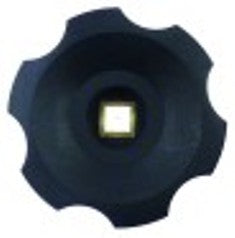 manopola a stella asse 7x7mm diametro  60mm l 24mm nero termoplastico