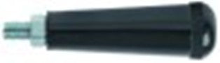 maniglia conica diametro  28mm lungh. totale 100mm filetto m10x1,5 plastica l 81mm