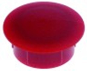 tappo terminale conti rotondo rosso diametro  23mm