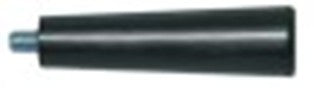 maniglia conica filetto m6 diametro  18mm plastica l 64mm nero lungh. fil. 8mm