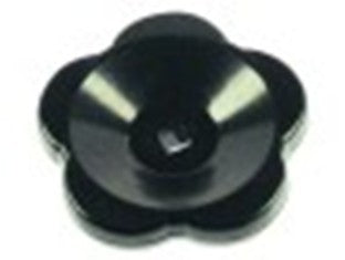 manopola a stella asse 10x10mm diametro  100mm l 28mm nero termoplastico