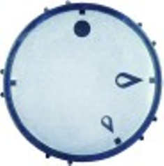 manopola rubinetto del gas senza pos. pilota diametro  57mm alb. diametro  8x6,5mm parte piana inferiore