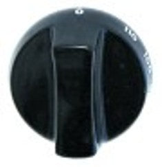 manopola termostato t. mass. 110°c 30-110°c diametro  64mm alb. diametro  6x4,6mm parte piana inferiore nero