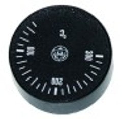 manopola termostato t. mass. 300°c 50-300°c diametro  42mm alb. diametro  6x4,6mm parte piana -135° nero