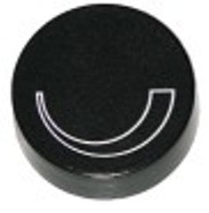 manopola regolatore di energia diametro  42mm alb. diametro  6x4,6mm parte piana -135° nero