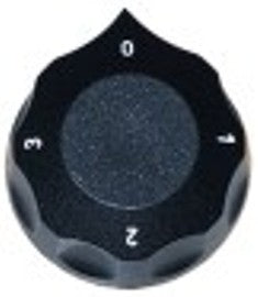 manopola interruttore 4 posizioni diametro  60mm alb. diametro  6x4,6mm parte piana superiore nero