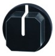 manopola interruttore marcatura zero diametro  44mm alb. diametro  6x4,6mm parte piana sx nero