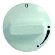 manopola rubinetto del gas senza pos. pilota diametro  50mm alb. diametro  8x5,5mm parte piana dx bianco