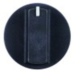 manopola interruttore marcatura zero diametro  46mm alb. diametro  6x4,6mm parte piana inferiore nero