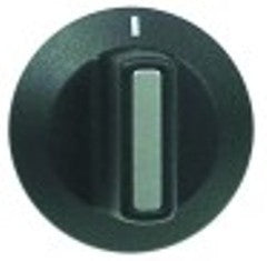 manopola interruttore marcatura zero diametro  42mm alb. diametro  6x4,6mm parte piana sx nero