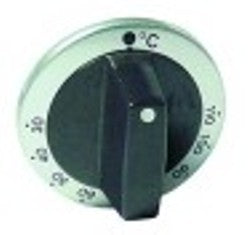 manopola termostato t. mass. 110°c diametro  63mm alb. diametro  6x4,6mm parte piana superiore argenteo