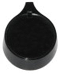 manopola senza simbolo diametro  60mm alb. diametro  6x4,6mm parte piana superiore nero