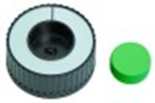 manopola interruttore marcatura zero diametro  42mm alb. diametro  6x4,6mm parte piana regolabile nero