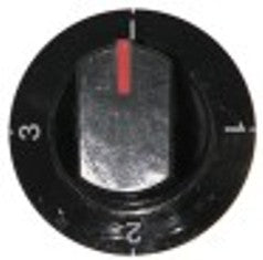 manopola interruttore 4 posizioni diametro  64mm alb. diametro  6x4,6mm parte piana inferiore nero