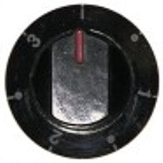 manopola interruttore 7 posizioni diametro  64mm alb. diametro  6x4,6mm parte piana inferiore nero