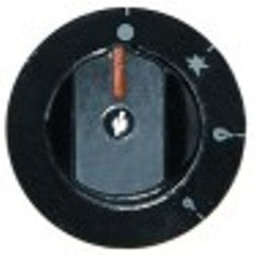 manopola rubinetto del gas con pos. pilota diametro  64mm alb. diametro  9x7mm parte piana orizzontale nero