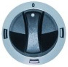manopola forno ts/ti/ts+ti diametro  77mm alb. diametro  6x4,6mm parte piana superiore bianco/nero