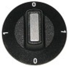 manopola interruttore 0-1-0-1 diametro  50mm alb. diametro  6x4,6mm parte piana superiore nero