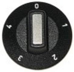 manopola interruttore 5 posizioni diametro  50mm alb. diametro  6x4,6mm parte piana superiore nero