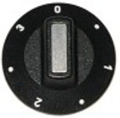 manopola interruttore 7 posizioni diametro  50mm alb. diametro  6x4,6mm parte piana superiore nero
