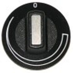 manopola regolatore di energia diametro  50mm alb. diametro  6x4,6mm parte piana superiore nero