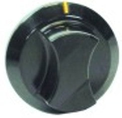 manopola interruttore marcatura zero diametro  55mm alb. diametro  6x4,6mm parte piana superiore nero