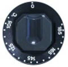 manopola termostato t. mass. 185°c campo di lavoro 105-185°c diametro  70mm alb. diametro  6x4,6mm