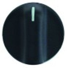 manopola interruttore marcatura zero diametro  40mm alb. diametro  6x4,6mm parte piana inferiore nero