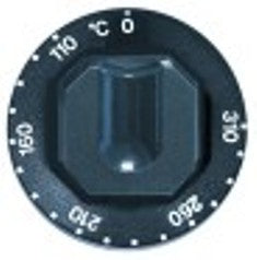 manopola termostato t. mass. 310°c campo di lavoro 110-310°c diametro  70mm alb. diametro  6x4,6mm
