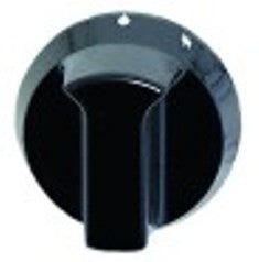manopola termostato gas 1-8 diametro  52mm alb. diametro  10x8mm parte piana dx nero