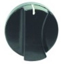 manopola interruttore marcatura zero diametro  47mm alb. diametro  6x4,6mm parte piana inferiore nero