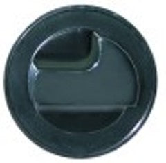 manopola senza simbolo diametro  65mm alb. diametro  6x4,6mm parte piana inferiore nero