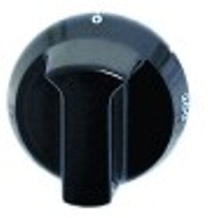 manopola termostato t. mass. 200°c 110-200°c diametro  52mm alb. diametro  6x4,6mm parte piana inferiore nero