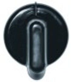 manopola interruttore marcatura zero diametro  50mm alb. diametro  6x4,6mm parte piana dx nero