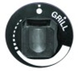 manopola regolatore di energia/grill diametro  55mm alb. diametro  6x4,6mm parte piana inferiore